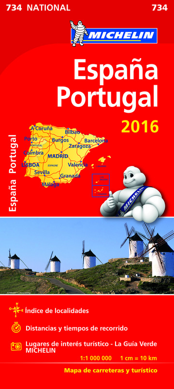 Mapa national espaa - portugal 