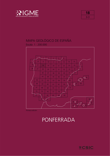 Mapa geolgico de Espaa, escala 1:200.000 : Ponferrada, hoja 18, 3-3