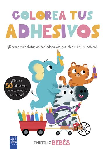 Colorea tus adhesivos. Animales bebs