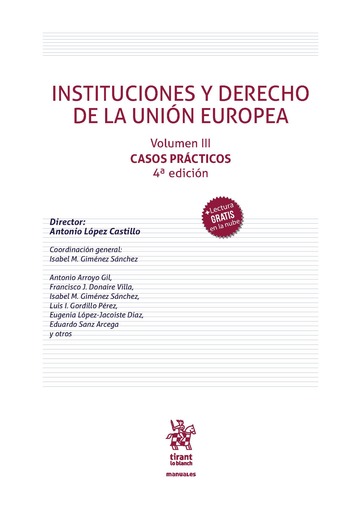 Instituciones y Derecho de la Unin Europea Volumen III Casos Prcticos 4 Edicin