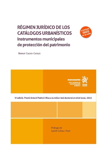 Rgimen jurdico de los catlogos urbansticos. Instrumentos municipales de proteccin del patrimonio
