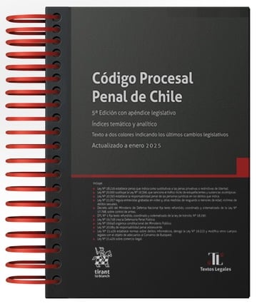 PREVENTA Cdigo Procesal Penal de Chile 2025 5 Edicin con apndice legislativo. ndices temtico y analtico