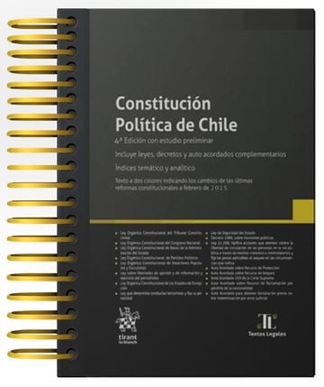 PREVENTA Constitucin Poltica de Chile 2025 4 Edicin con estudio preliminar. Incluye leyes, decretos y auto acordados