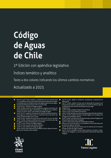 Cdigo de Aguas de Chile 2 Edicin con apndice legislativo