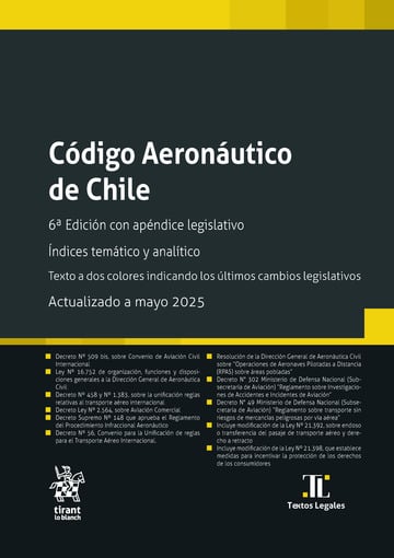 Cdigo Aeronutico de Chile 6 Edicin con apndice legislativo
