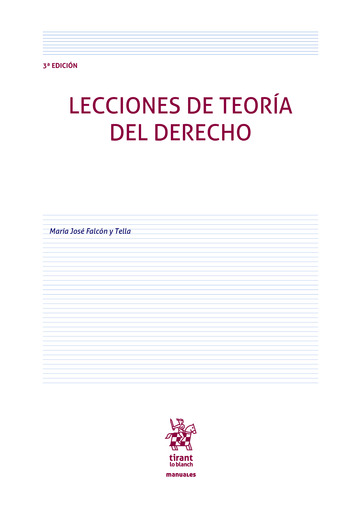 Lecciones de teora del derecho 3 Edicin