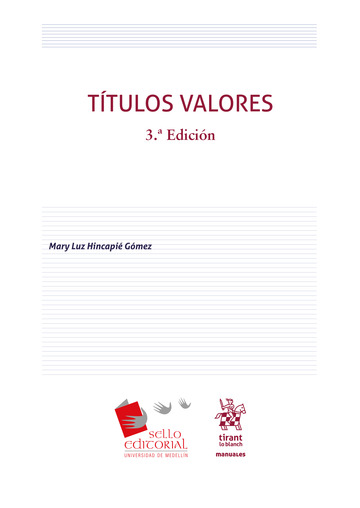 Títulos Valores 3ª Edición