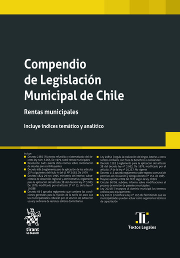 Compendio de Legislacin Municipal de Chile. Rentas municipales. Incluye ndices temtico y analtico