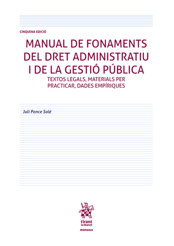 Manual de fonaments del dret administratiu i de la gesti pblica Cinquena Edici