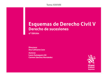 Esquema de Derecho Civil V Derecho de Sucesiones 4ª Edición Tomo XXXVIII