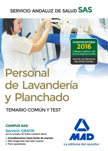 Personal de Lavandera y Planchado del Servicio Andaluz de Salud. Temario comn y test