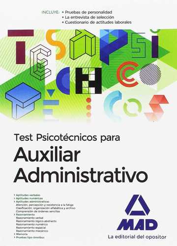 Test psicotcnicos para auxiliar administrativo