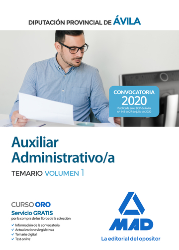 Auxiliar Administrativo de la Diputacin Provincial de vila. Temario volumen 1