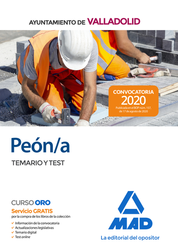 Pen/a del Ayuntamiento de Valladolid. Temario y test