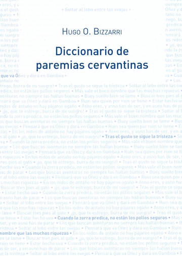 Diccionario de paremias cervantinas