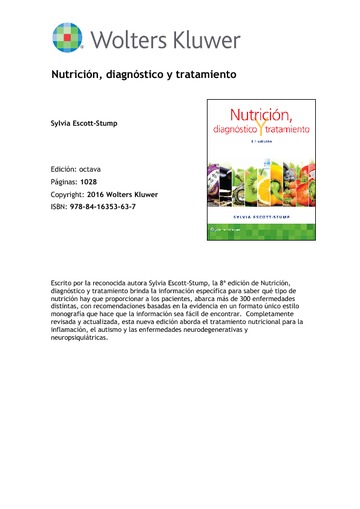 Nutricin, diagnstico y tratamiento