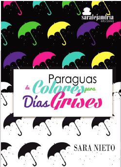 Paraguas de colores para das grises