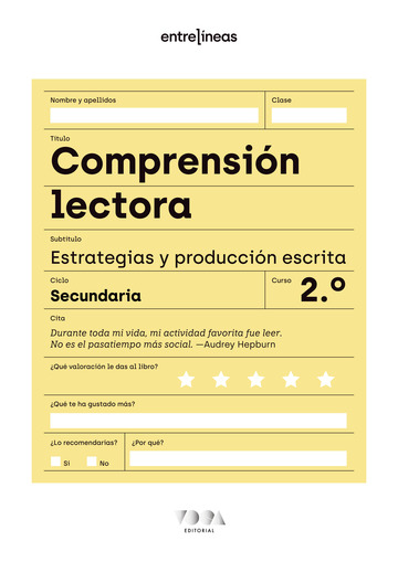 Entrel�neas 2. Comprensi�n lectora, estrategias y producci�n escrita