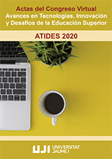Actas del Congreso Virtual: Avances en Tecnologas, Innovacin y Desafos de la Educacin Superior. ATIDES 2020