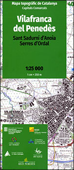 Mapa topogrfic de Catalunya 1:25 000. Capitals Comarcals. 40- Vilafranca del Peneds