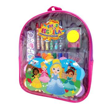 Mochila unicornio. vamos a la escuela.