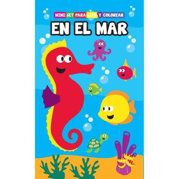 En el mar. Mini set para leer y colorear.
