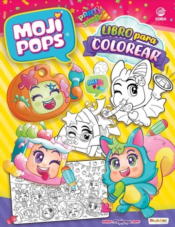 Libro para colorear Moji Pops Serie Party - Espaa