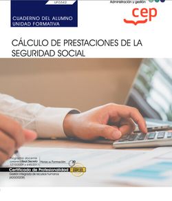 Cuaderno del alumno. Clculo de prestaciones de la Seguridad Social (UF0342). Certificados de profesionalidad. Gestin integrada de recursos humanos (ADGD0208)