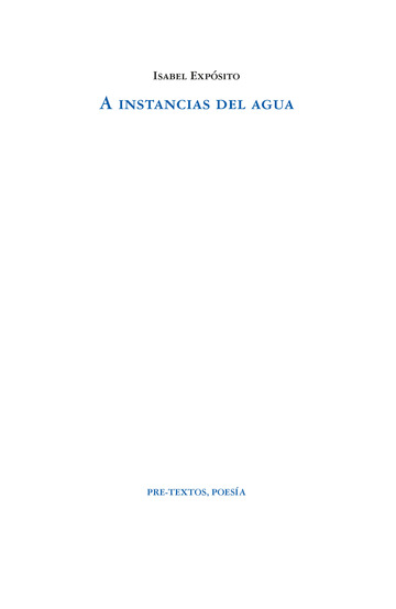 A instancias del agua