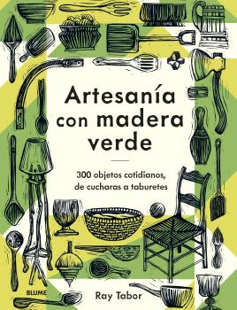 Artesana con madera verde