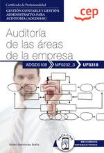 Manual. Auditora de las reas de la empresa (UF0318). Certificados de profesionalidad. Gestin contable y gestin administrativa para auditora (ADGD0108)