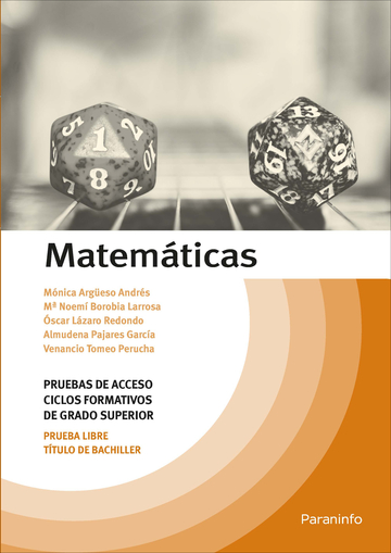 Matemticas. Temario Pruebas de Acceso a Ciclos Formativos de Grado Superior
