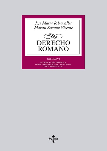 Derecho romano volumen i. introduccin histrica. derecho de personas y de familia. derecho pro