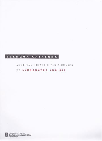 Material didctic per a cursos de llenguatge jurdic