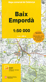 Mapa comarcal de Catalunya 1:50 000. Baix Empord - 10
