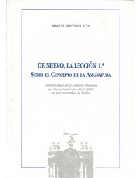 De nuevo la leccion 1. sobre el concepto de la asignatura