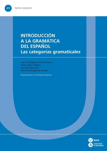 Introduccin a la gramtica del espaol. Las categoras gramaticales