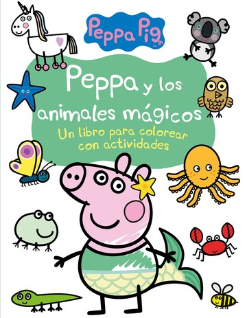 Peppa y los animales mgicos (Actividades para colorear)