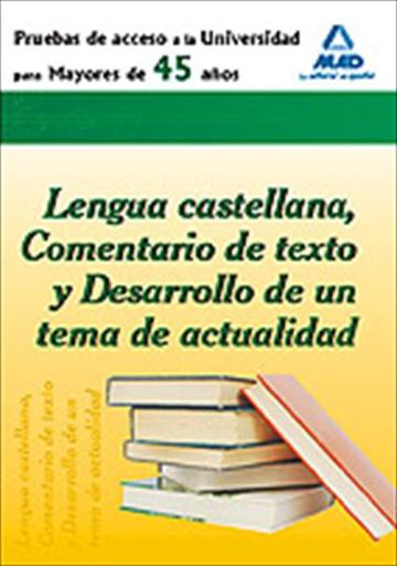 Lengua castellana pruebas de acceso a la universidad 45 aos