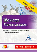 Tcnicos Especialistas del Instituto Nacional de Toxicologa y Ciencias Forenses. Temario. Volumen 2