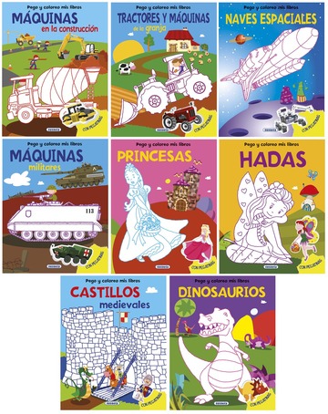 Pego y coloreo mis libros (8 ttulos)