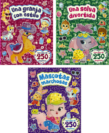 Animales y pegatinas (3 ttulos)
