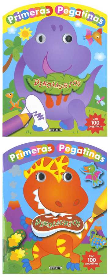 Dinosaurios con ojos y pegatinas (2 ttulos)