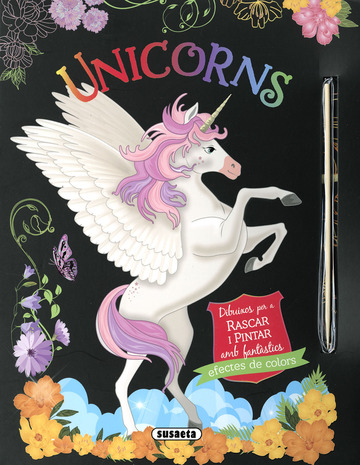 Unicorns. dibuixos per a rascar i pintar