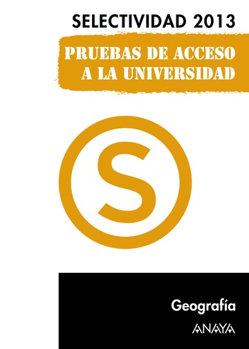 Geografa. Selectividad 2013. 