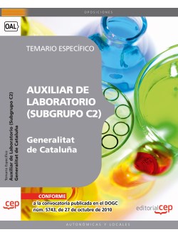 Auxiliar de Laboratorio de la Generalitat de Catalua (Subgrupo C2). Temario Especfico