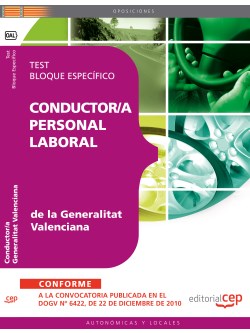 Conductor /a Personal Laboral de la Generalitat Valenciana. Test Bloque Especfico
