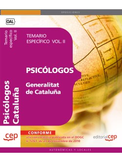 Psiclogos de la Generalitat de Catalua. Temario especfico Vol. II