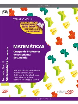 Cuerpo de Profesores de Enseanza Secundaria. Matemticas. Temario Vol. II