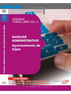 Auxiliar Administrativo del Ayuntamiento de Gijn. Temario Turno Libre Vol. II